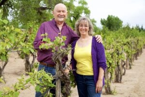 Dr Norm and Barbara in Vineyard